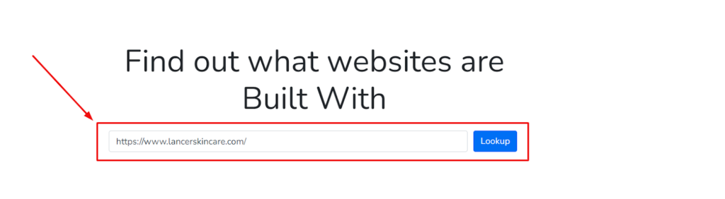Search the website with Built With
