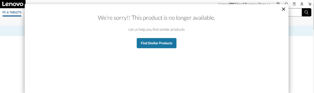 product not available