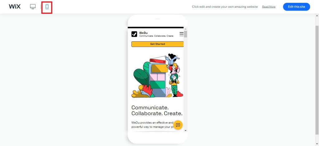 Wix mobile friendly template