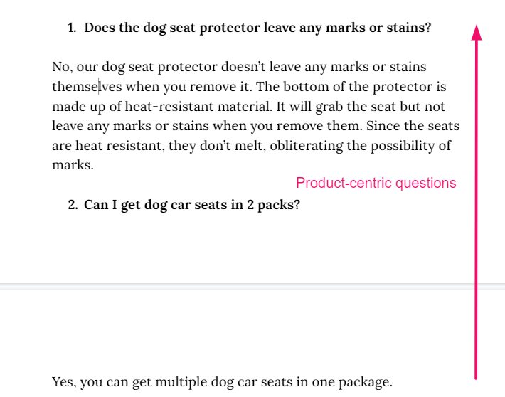 product-centric questions