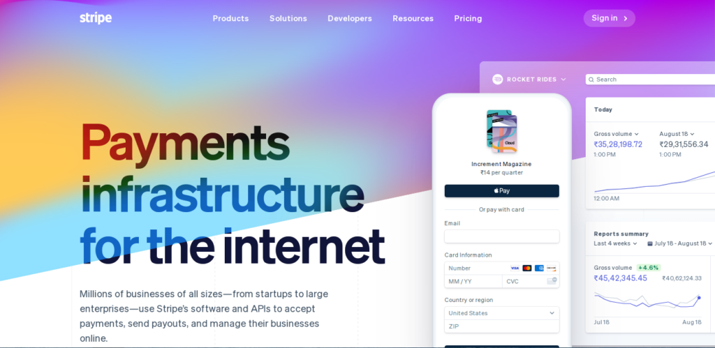 About us Page for Stripe