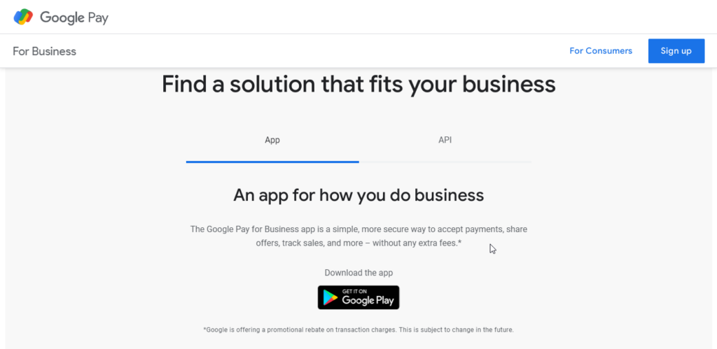 About us page of Google Pay