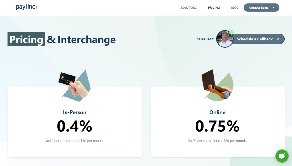 Pricing Page for Payline Data