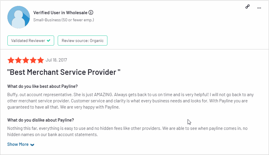 Payline Data Review Page