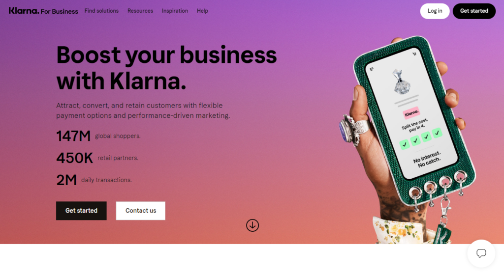 Klarna Homepage