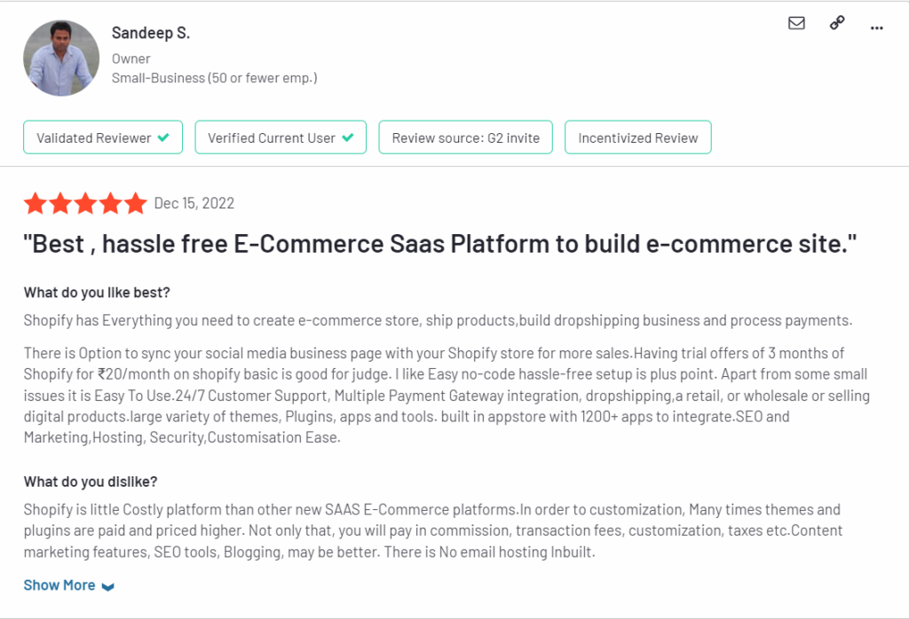 Shopify Reviews for eCommerce