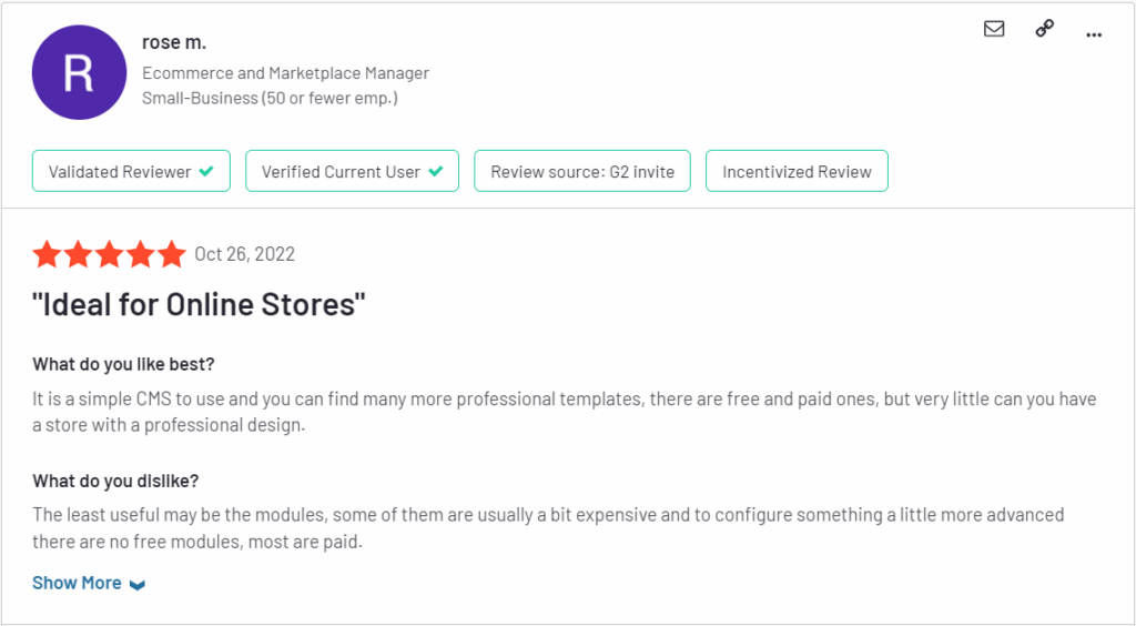 Reviews for PrestaShop