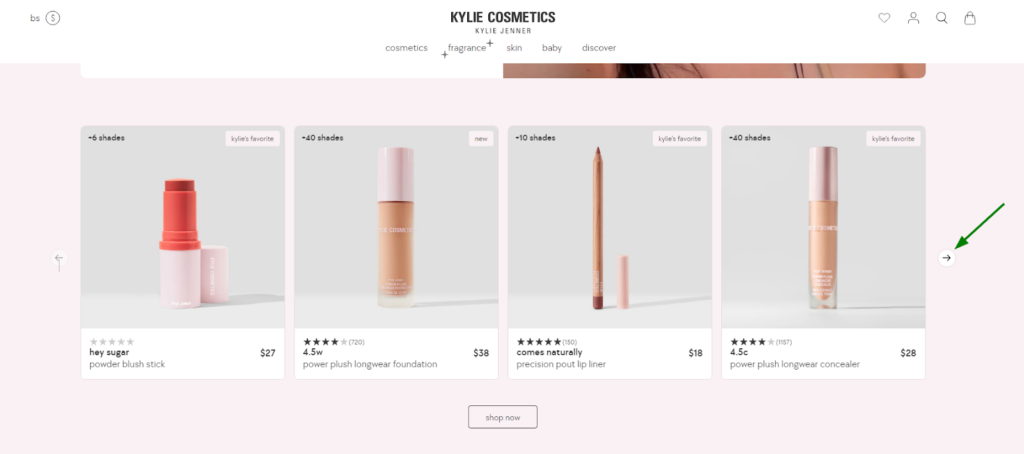 Featured Products slider