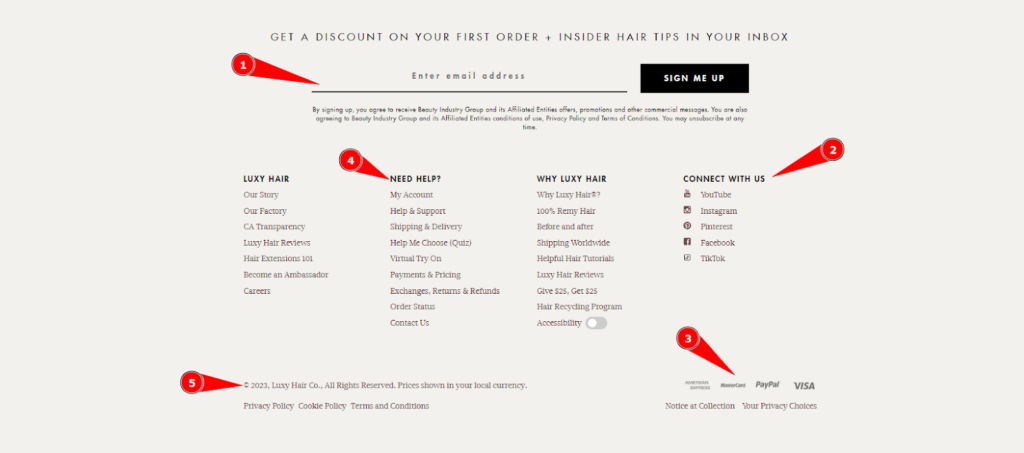 Footer Menu