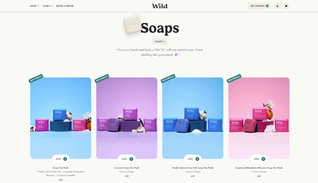 Wild - eCommerce Category Page Best Practices