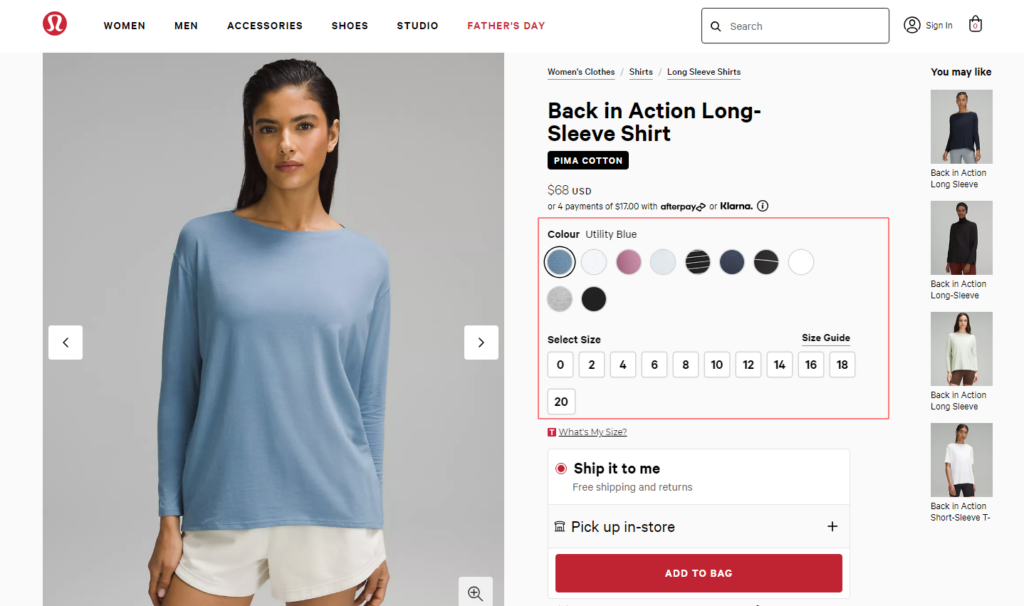 Product Variations - Product Detail Page Best Practices