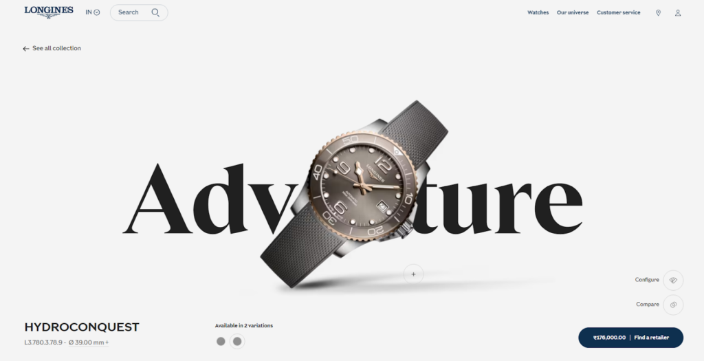 Zulu Longines - product page example