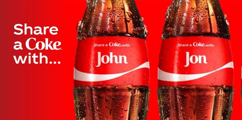 User generated content examples - Coca-Cola: Share a Coke Campaign