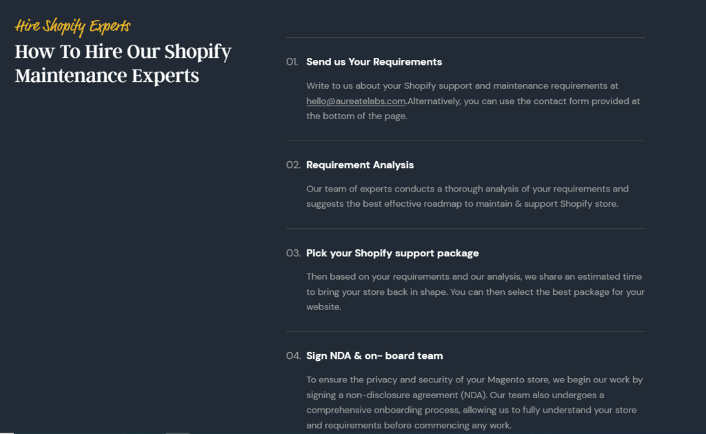 Hiring & Onboarding Process of Shopify Agencies