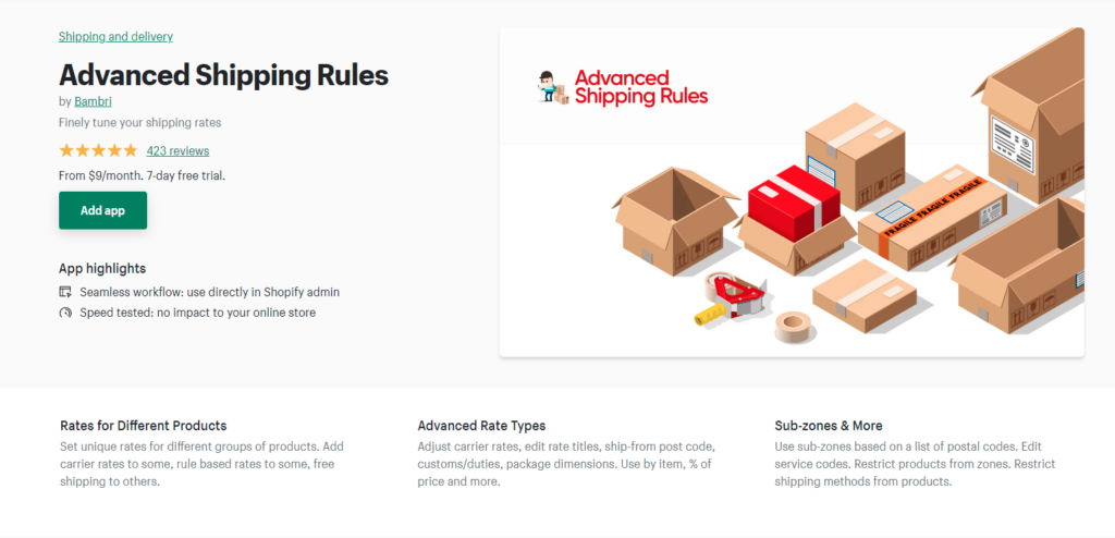 Advanced Shipping Rules