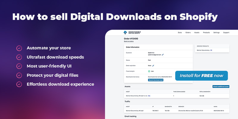 Downloadable Digital Assets Shopify