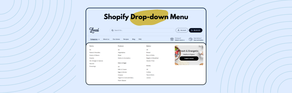 Shopify Drop-down Menu