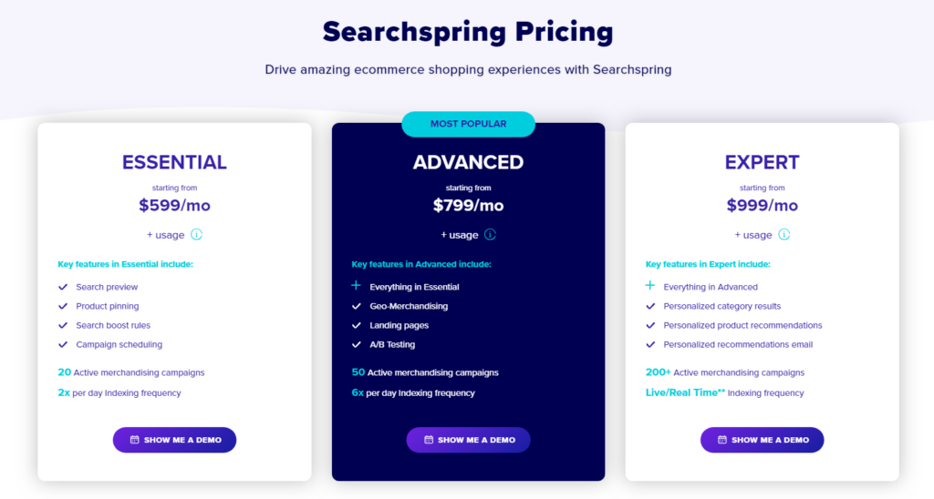 Searchspring Pricing
