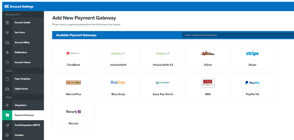 Payment integration options