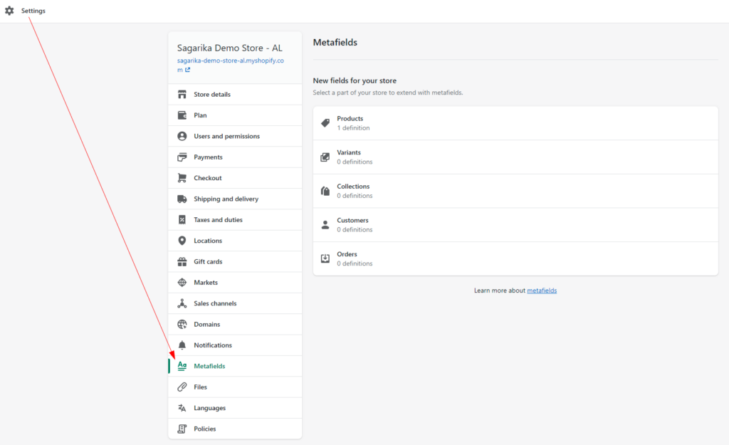 Shopify 2.0 Metafields