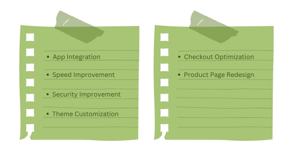 Project requirements and scope - conversion rate optimization, product descriptions, optimizing speed, secure website