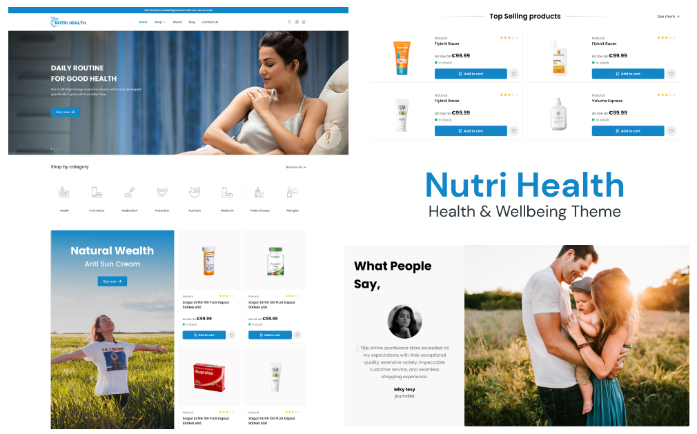 Hyva InstaBuild Themes - Nutri Health