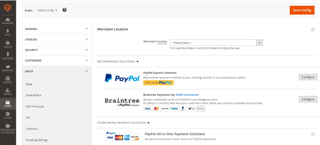 Activate and configure the Payment methods in Magento 2