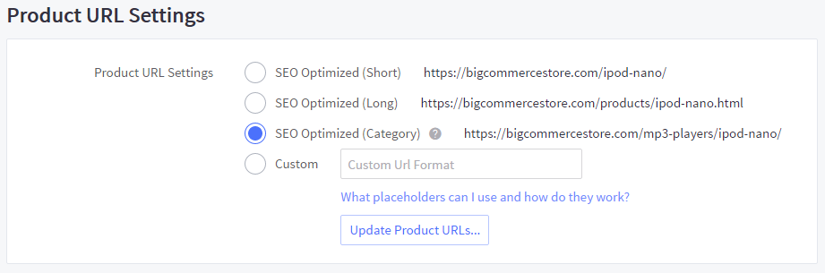 BigCommerce SEO features