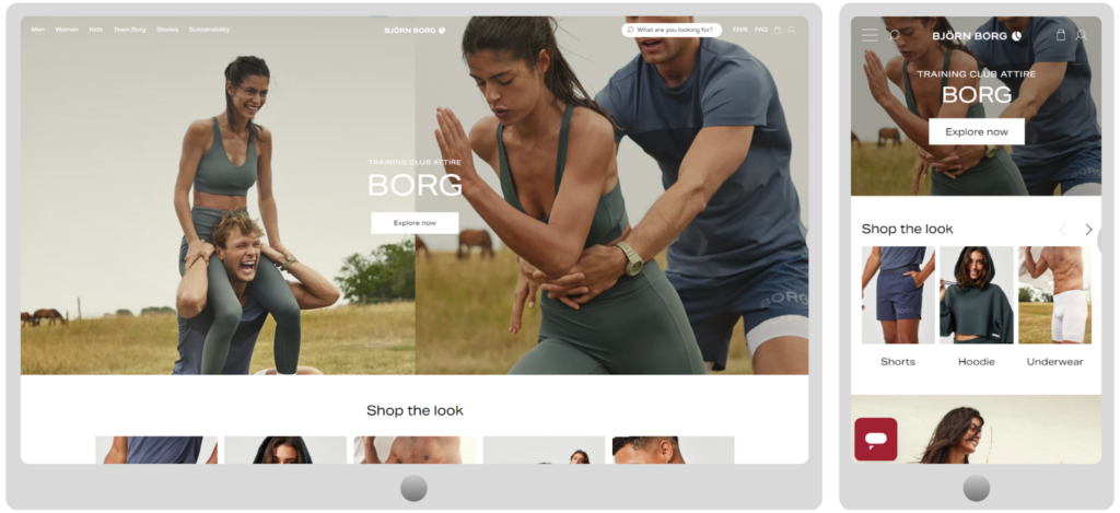 Björn Borg- Magento Website Examples