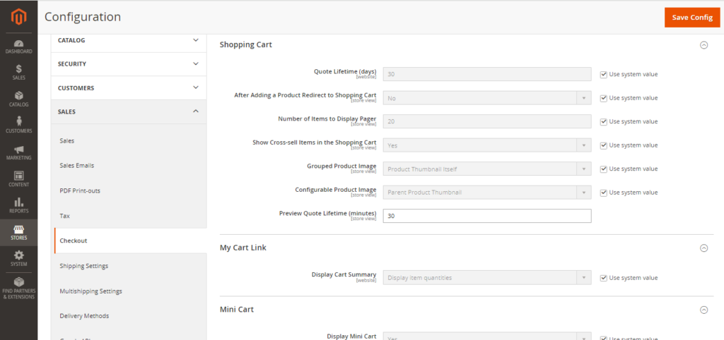 Checkout Settings in Magento 2
