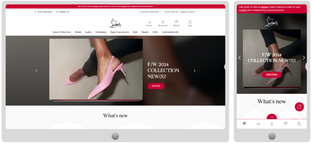 Christian Louboutin - Magento Website Examples