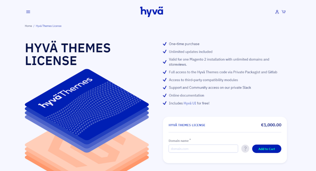 Hyva themes license