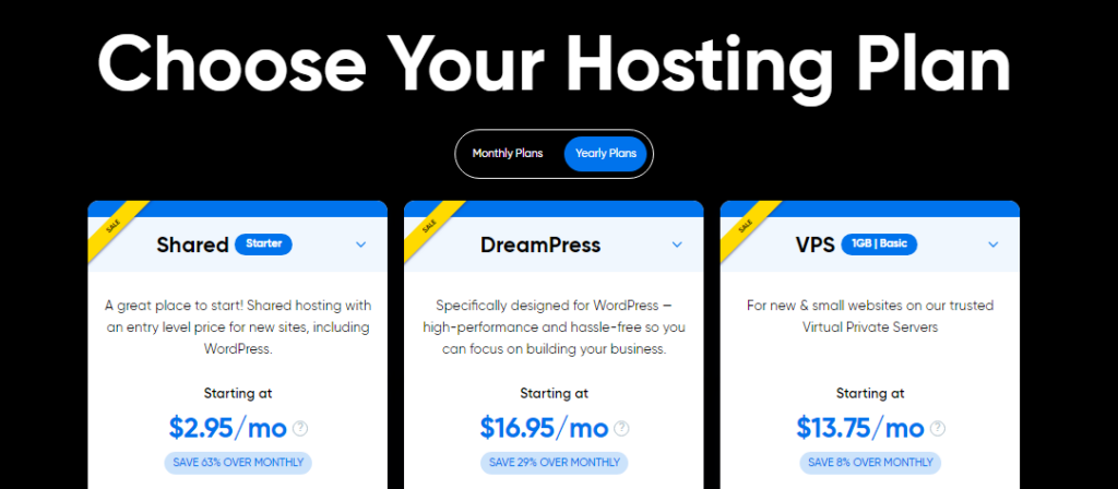 Pricing Packages - DreamHost