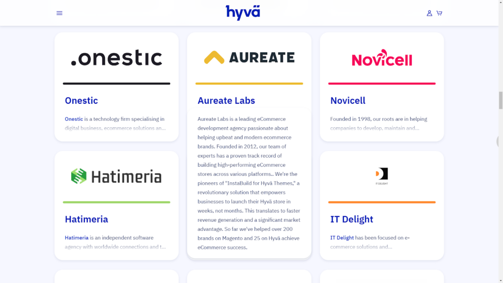 Hyvä’s official technology partners