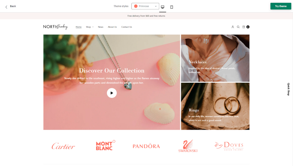 Best Jewelry Themes for Shopify - North Theme