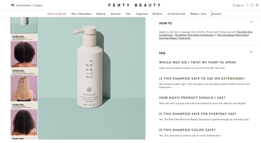 Fenty Beauty offers How-to and FAQs