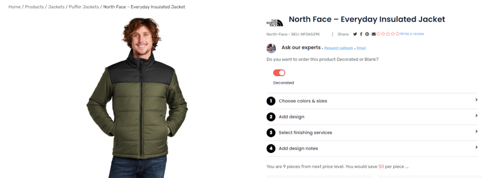 Personalization and Customization by The North Face