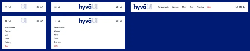 Simple static links menu - Hyvä UI