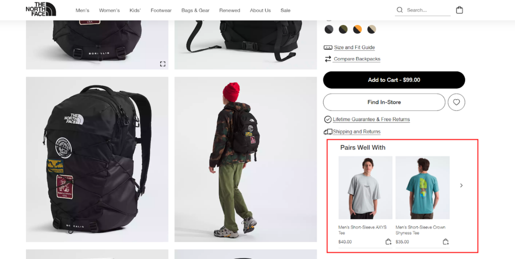 eCommerce Personalization example