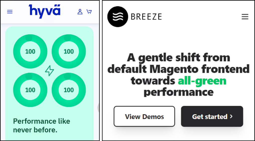 performance capabilities for Hyva and Breeze