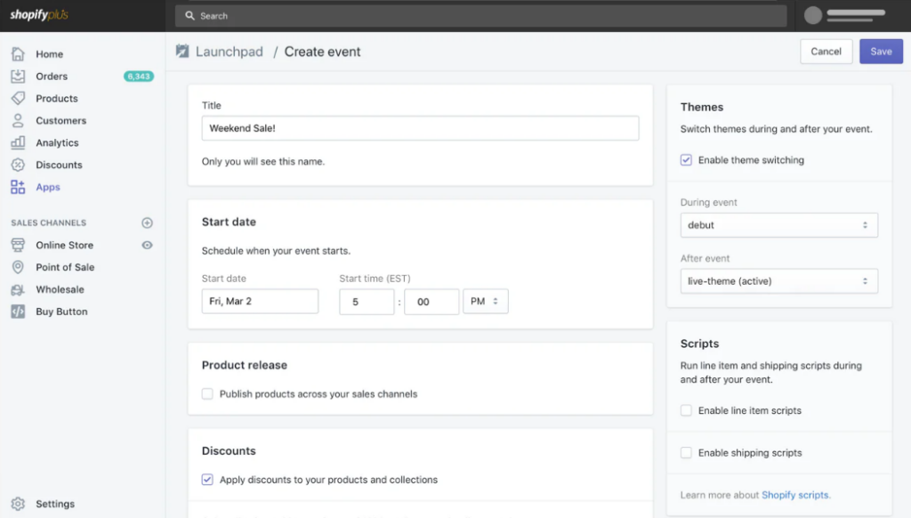 Automate and schedule sales campaigns using Shopify Launchpad