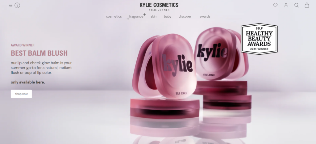 Kylie Cosmetics website