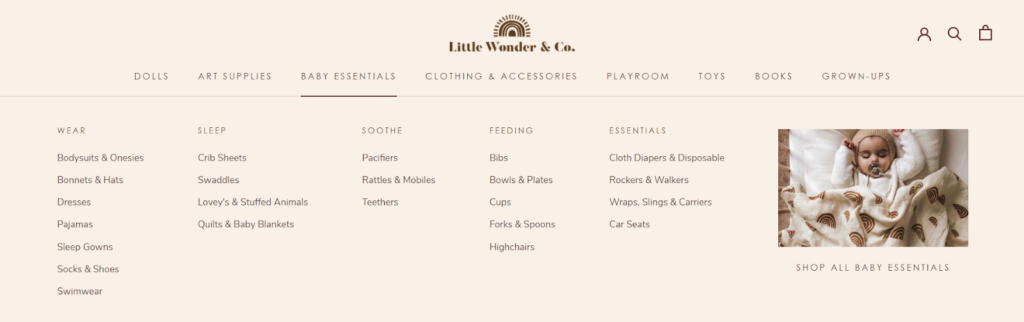 Little Wonder & Co Navigation