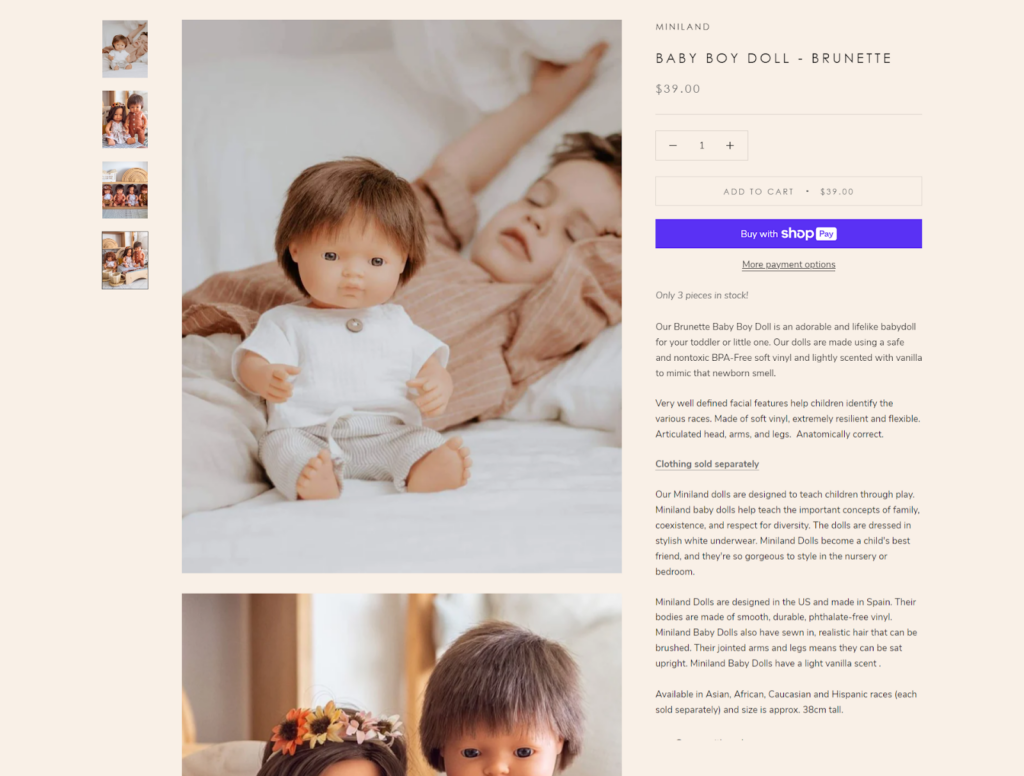 Little Wonder & Co - product pages