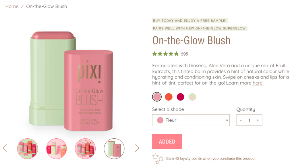 Pixi Beauty - Product Pages