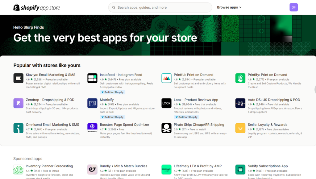 Shopify apps & integrations