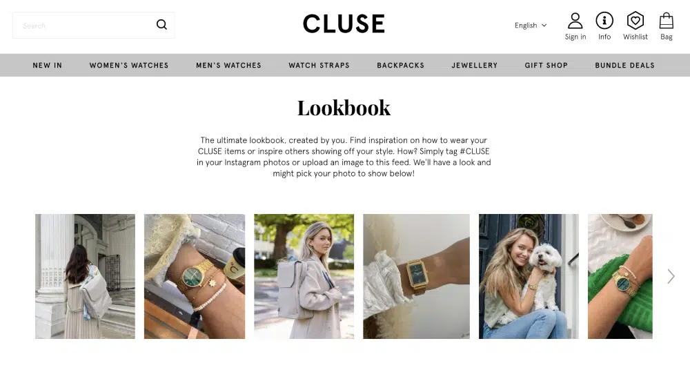 User-Generated Content Example for eCommerce websites