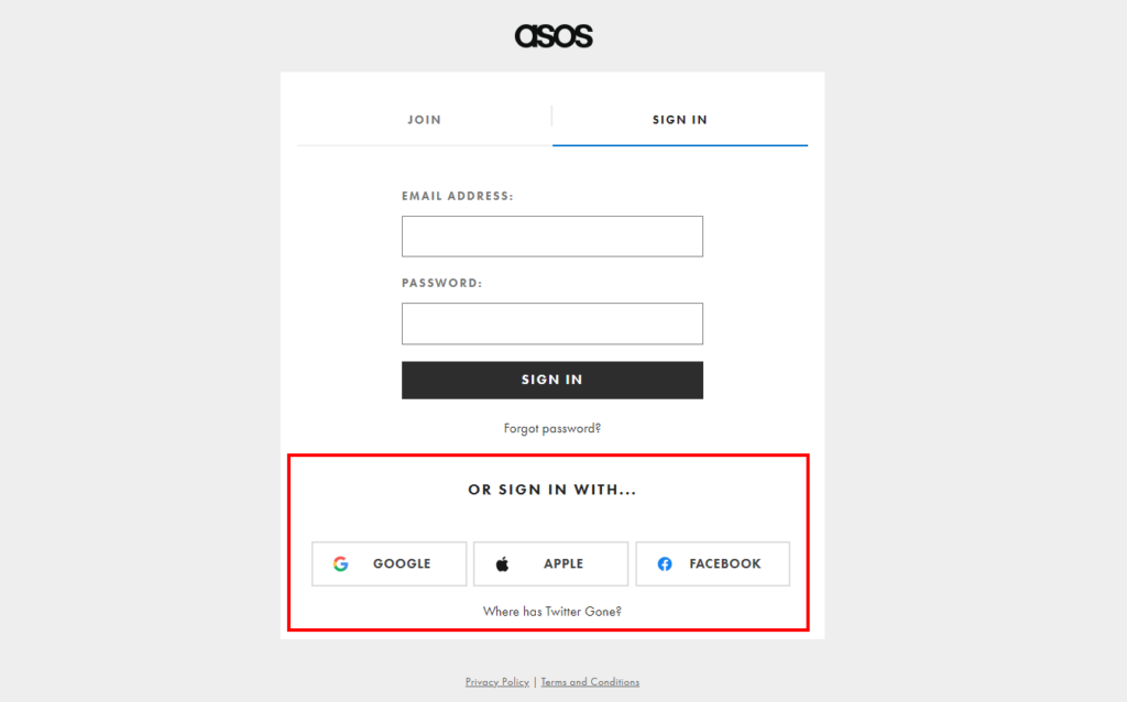 ASOS website