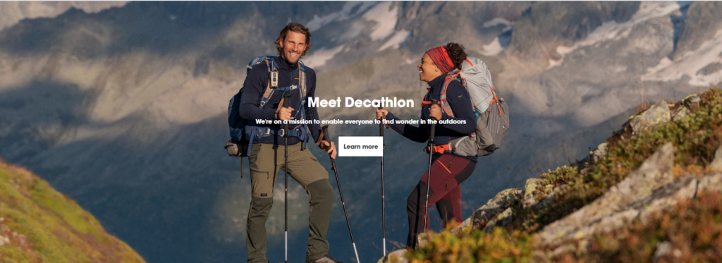 CRO Inspiration from Decathlon — About Us Section