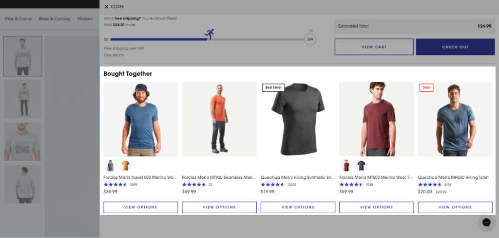 CRO Inspiration from Decathlon — Product Cross-selling